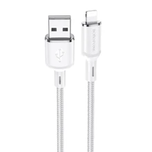 Кабель Borofone USB Cable to Lightning Cyber 1m White (BX90): Тип USB-C - Lightning