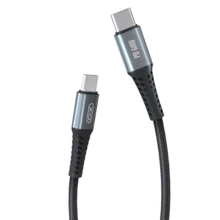 Кабель XO Cable USB-C to USB-C 60W 1m Black (NB-Q167): Тип USB-C - USB-C