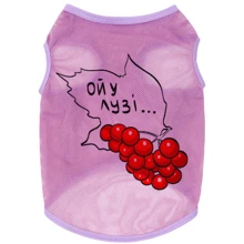 Майка для собак WAUDOG Clothes малюнок Калина сітка L B 42-45 см C 28-31 см рожева (303-0228-7): Тип Майки