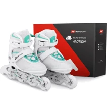 Роликовые коньки для девочки Hop-Sport 3W1 HS-903 Motion S бело-мятные: Цвет белый