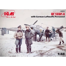 Истребитель Bf-109F-4 with German Luftwaffe personnel (ICM48804): Производитель ICM