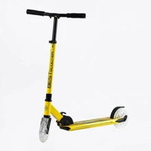 Самокат двухколесный детский со светом Best Scooter желтый (L-00203): Количество колес 2