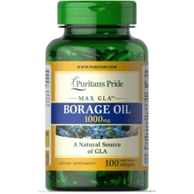 Puritan's Pride Borage Oil 1000 mg (Max GlA) 100 Softgels Масло бурачника: Тип Омега 6