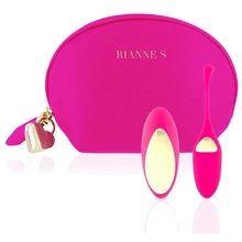 Виброяйцо Rianne S: Pulsy Playball Deep Pink с вибрирующим пультом Д/У, косметичка-чехол: Для кого Для женщин