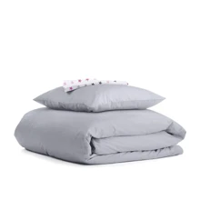 Комплект постільної білизни Cosas Ranfors Grey Stars Grey Rose підлітковий 155х215 см (Ranfors_Grey_StarsGreyRose_155): Тип постільний комплект