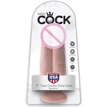Двойной фаллоимитатор King Cock 7 Two Cocks One Hole: Назначение Для двойного проникновения