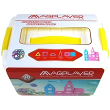 Конструктор Magplayer магнитный набор бокс 90 эл. (MPT2-90): Количество деталей, шт. 90