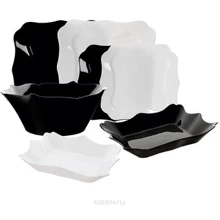 Столовый сервиз Сервиз Luminarc Authentic Black/White E6195 (19 пр.): Количество персон 6