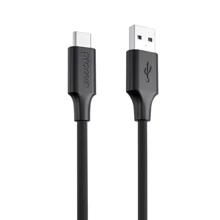 Кабель Proove USB Cable to USB-C Striped Silicone 1m Black: Тип USB Cable - USB-C