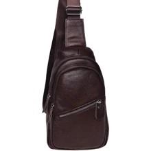 Чоловіча сумка-слінг Borsa Leather коричнева (K1330-brown): Стать Чоловік