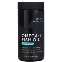 Sports Research Omega-3 Fish oil Риб'ячий жир з омега-3 потрійної сили 180 м'яких капсул: Тип Омега 3