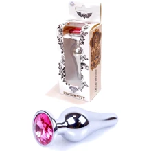 Анальна пробка із кристалом BOSS of TOYS Boss Series - Jewellery Silver BUTT PLUG Pink, BS6400071: Для кого унісекс
