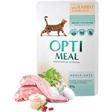 Вологий корм Optimeal Adult cats для дорослих кішок, з кроликом у білому соусі 12х85 г (4820215361538): Тип Паучи