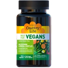Country Life Max for vegan Мультивитамины для веганов 120 капсул: Тип Мультивитамины