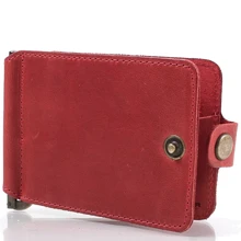 Женский зажим для денег DNK Leather красный (DNK-Clamp-Hcol-H): Пол Женский