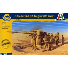 Германское 88-миллиметровое ITALERI зенитное орудие Flack 37 с расчетом: Производитель ITALERI