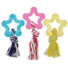 Іграшка для собак Flamingo Good4Fun Star With Rope зірка з мотузкою латекс 8 см (43606): undefined undefined