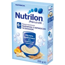 Молочная каша Nutrilon Пшеничная с абрикосом и бананом 225 г от 6 мес.: Тип Каши молочные