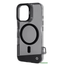 Чехол для iPhone Kajsa Aluminium Shield with Magnetic Ring Black Smoke for iPhone 16: Цвет черный