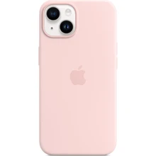 Чехол для iPhone Apple iPhone 14 Silicone Case with MagSafe - Chalk Pink (MPRX3ZE/A): Цвет розовый