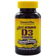 Natures Plus Ultra Vitamin D3 5000 IU Витамин D3 ультра 90 таблеток: Тип Витамин D