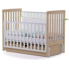 Кровать детская Carrello Alba белый бук + короб маятникового механизма буковый (12.3.1.1801.15): Тип классическая
