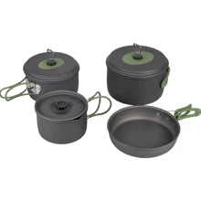Набор посуды Bo-Camp Explorer 4 Pieces 19 Hard Anodized Grey/Green (2200241): Производитель Bo-Camp