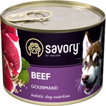 Влажный корм Savory для взрослых собак с говядиной 200 г (30426): Тип Влажный корм