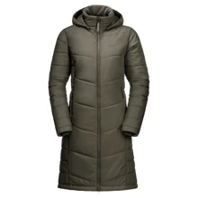 Куртка Jack Wolfskin North York Coat W 1205501-5066 40 серо-зеленая зимняя с капюшоном: Сезон Зима