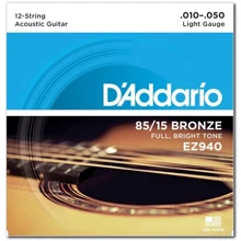 Струна для гитар Струны D`ADDARIO EZ940 BRONZE MEDIUM 12 STRINGS 10-50: Тип Комплект струн