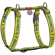 Шлея WAUDOG Nylon с QR-паспортом рисунок Смелость L 25 мм 50-90 см желтый (5160-0231): Производитель WAUDOG