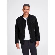 Кожаная куртка Jack & Jones 73586503 48 черная демисезон: Вид Куртки