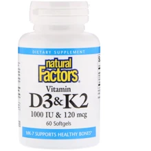 Natural Factors Vitamin D3 & K2 60 Softgels (NFS-01292): Тип вітамін D