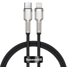 Кабель Baseus Cable USB-C to Lightning PD 20W Cafule Metal 1m Black (CATLJK-A01): Тип USB-C - Lightning