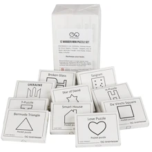 Набор головоломок Заморочка Wooden mini puzzle set на английском 12 штук (12en): Вид Головоломка