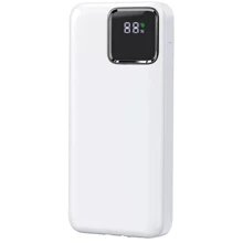 Внешний аккумулятор WIWU Power Bank 10000mAh with Cable USB-C + Lightning 22.5w White (JC-18): Количество USB 1
