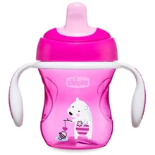 Поильник непроливайка Chicco Training Cup 200 мл 6м+ розовый (06921.10.03): Производитель Chicco
