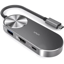 Адаптер VAVA Adapter USB-C to USB-C+2xUSB3.0+HDMI+SD HUB Grey (VA-UC005): Колір сірий