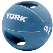Мяч для фитнеса York Fitness медбол с двумя ручками 8 кг синий (20014961807343): Особенности С ручками