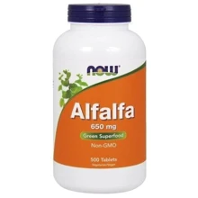 Now Foods Alfalfa, 650 мг, 500 таблеток (Альфальфа): Форма випуску таблетки