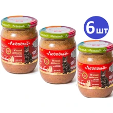 Влажный корм для кошек Леопольд Мясные деликатесы с мясом и овощами 500 г х 6 шт. (4820185490146-6): Тип Влажный корм