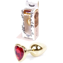 Анальная пробка Boss Series - Jewellery Gold Heart PLUG Red S (BS6400037): Для кого Унисекс