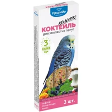 Лакомство для волнистых попугаев Природа Колосок Коктейль сафлора лесная ягода кокос 90 г (4823082400942): Вид корма Лакомства
