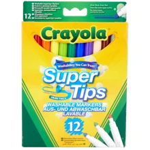 Фломастери CRAYOLA Supertips (washable) 12 шт (7509): Тип Смываемые