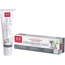 SPLAT Professional White plus Зубная паста 100 ml: Назначение Очищение, Антибактериальное, Отбеливание