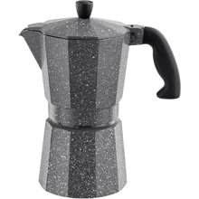 Кофеварка гейзерная VINZER Moka Granito 9 чашек (50399): Цвет серый