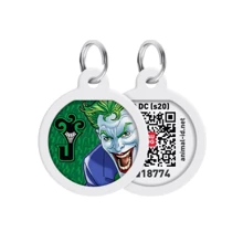 Адресник металлический WAUDOG Smart ID c QR паспортом рисунок Джокер зеленый 25 мм Русско-английский (0625-1005ru-eng): Производитель WAUDOG