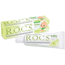 Зубная паста R.O.C.S. Baby Нежный уход. Душистая Ромашка 45 гр (4607034471590): Назначение Для молочных зубов, Очищение