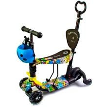 Scooter "Божья коровка" 5in1. Graffity (4-х колесный, многофункциональный): Количество колес 4