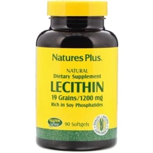 Nature's Plus Lecithin 1200 mg 90 Softgels Лецитин: Тип Лецитин